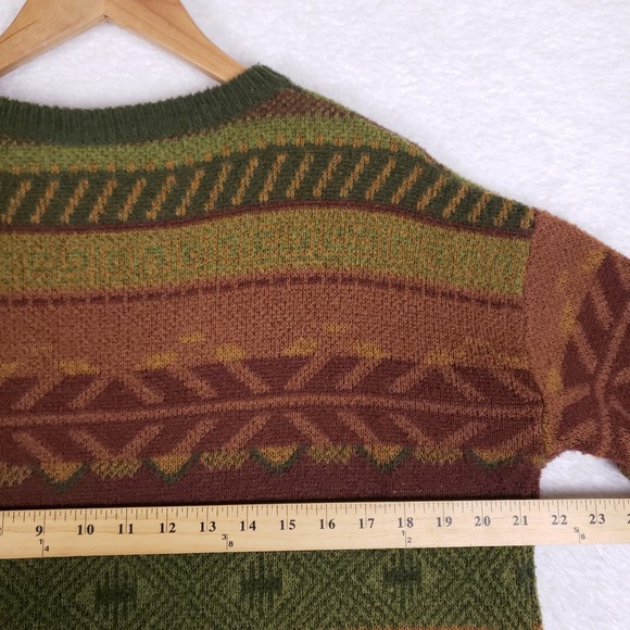 ROMWE Distressed Knit Sweater S Oversized Earth Tone Grunge Boho Goblincore - Picture 7 of 8